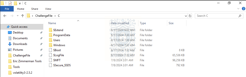 Overview of the challenge file artifacts
